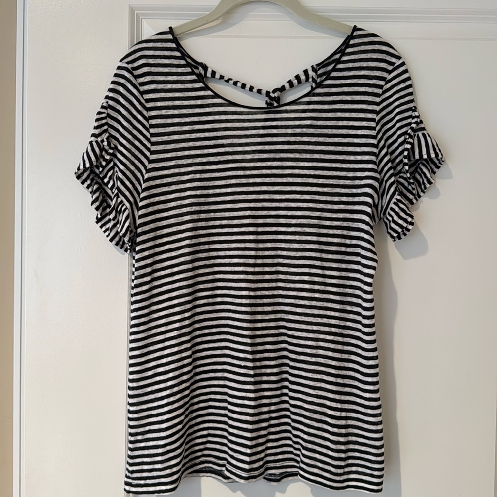 Vineyard Vines Linen Tie Neck Tee